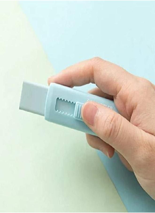 STAEDTLER - Staedtler Sliding retractable pencil eraser with plastic sleeve, assorted soft pastel color 4 Pack - Image 1