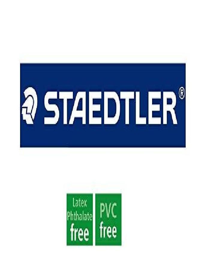 STAEDTLER - Staedtler Sliding retractable pencil eraser with plastic sleeve, assorted soft pastel color 4 Pack - Image 1