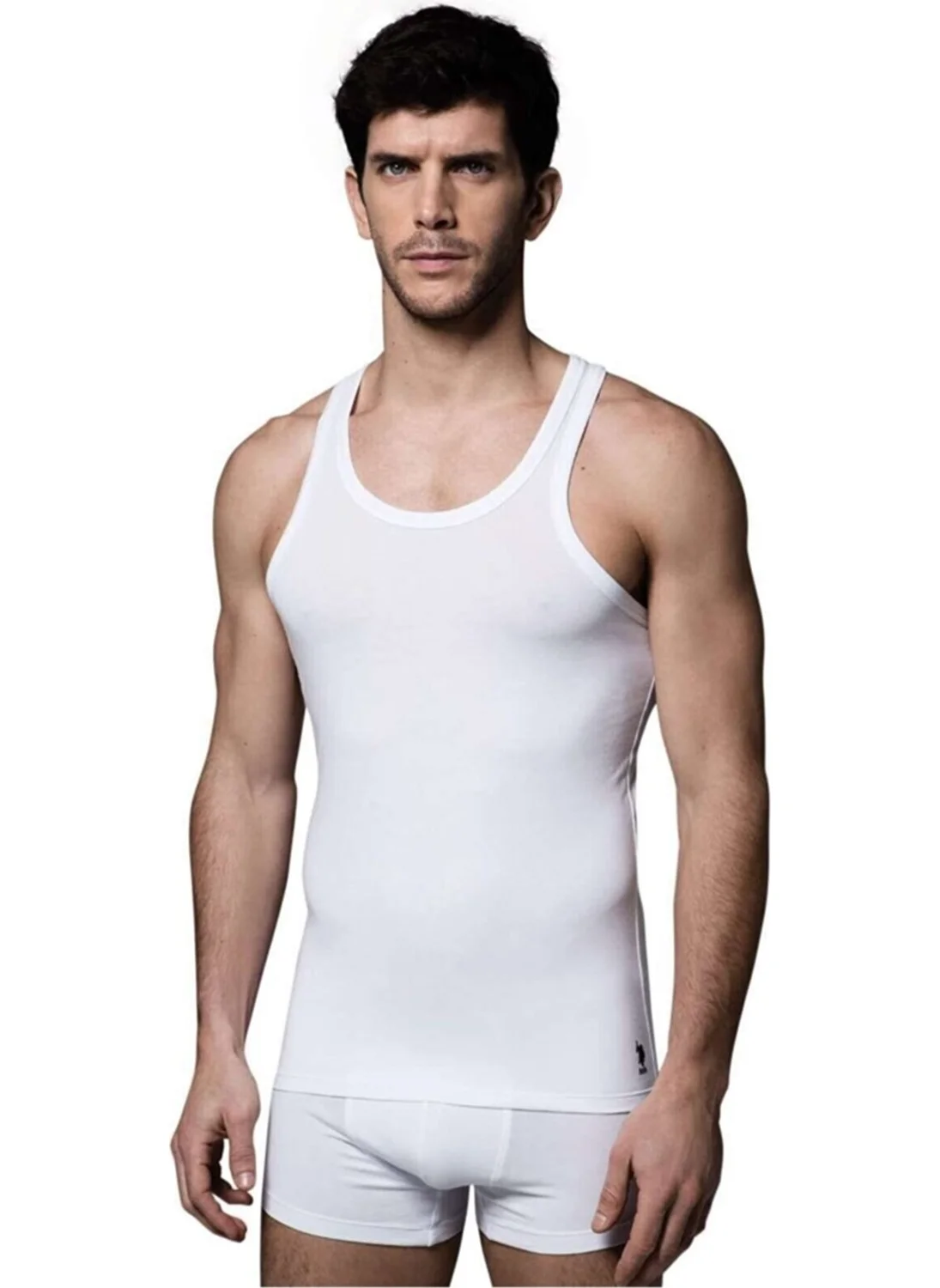 يو اس بولو اسن 80088 Men's Undershirt Boxer Set-White