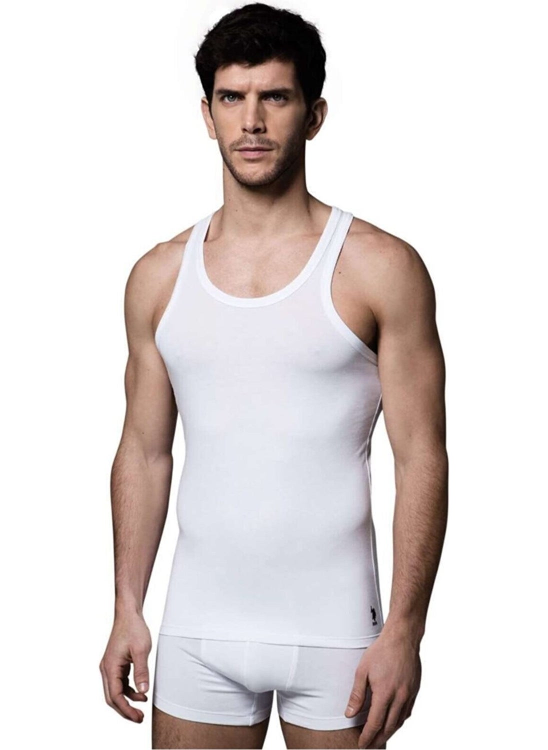 U.S. Polo Assn. - 80088 Men's Undershirt Boxer Set-White - Image 1