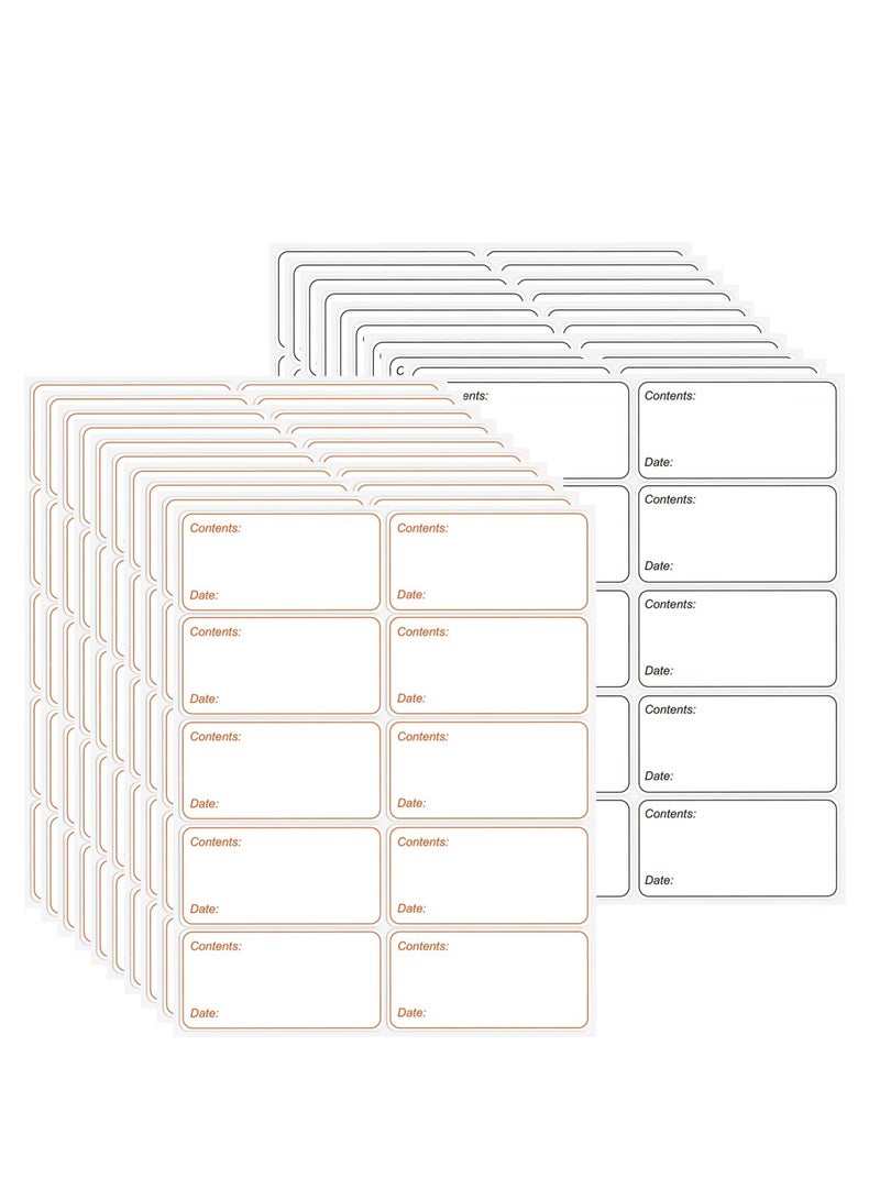 Excefore 200PCS Freezer Labels 6x3cm Frozen Food Labels Stickers Removable and Leaves no Residue When Off Labels for Storage Boxes Easy to Write for Refrigerator Freezer Box - Image 1