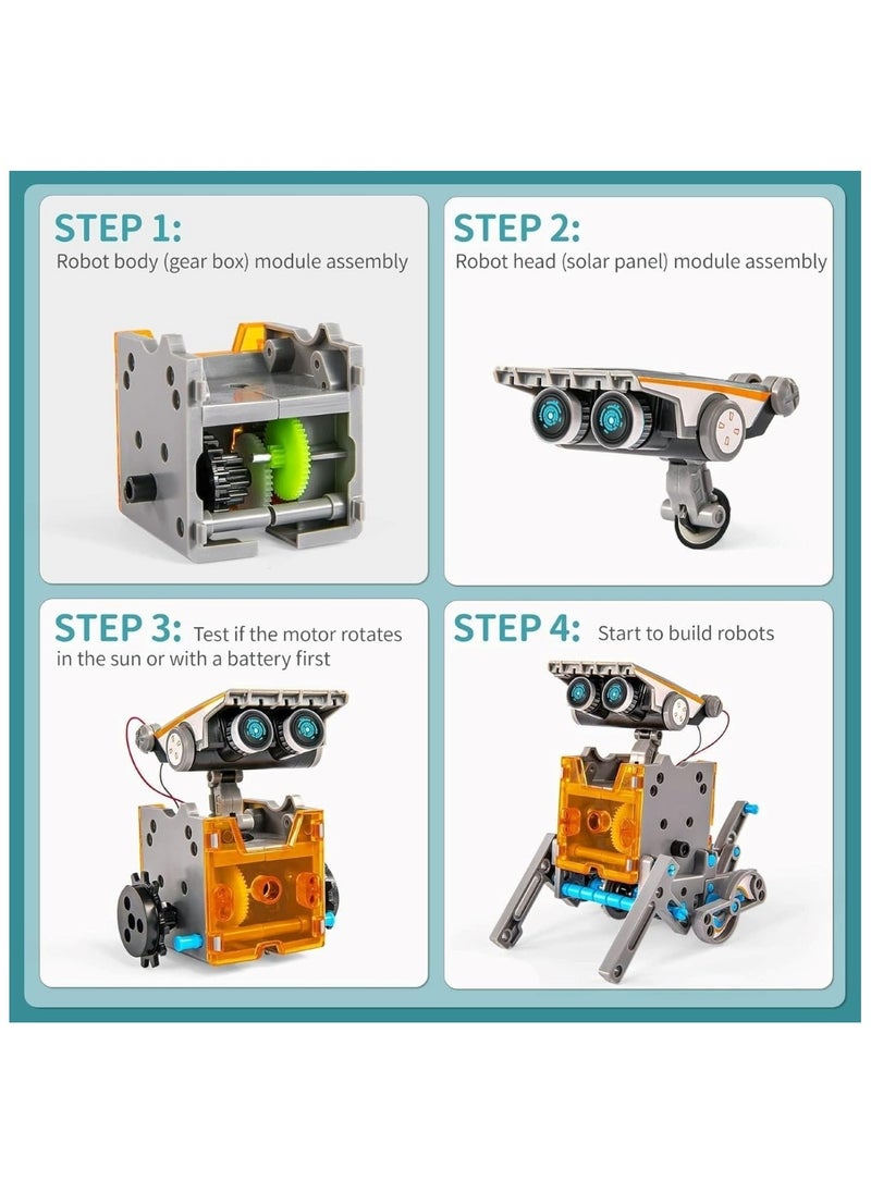 13-in-1 Solar-Powered DIY Robot Kit Educational Science & Engineering Toy Ages 7+  - Image 5