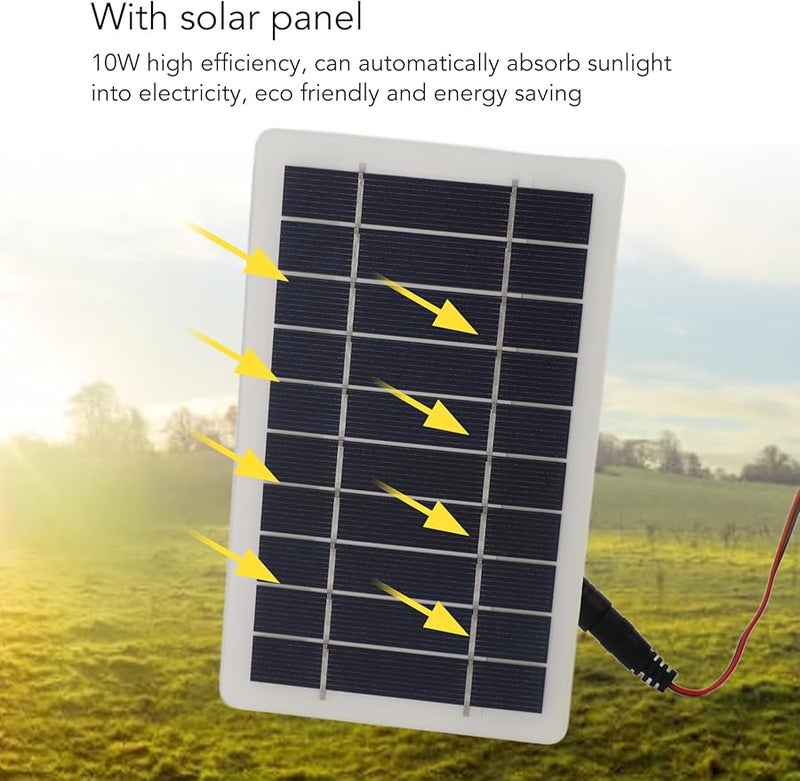 مجموعة مروحة شمسية 10 وات مقاومة للطقس 12 فولت لتهوية الصوب الزراعية وحظائر الدجاج والسقائف - Image 4