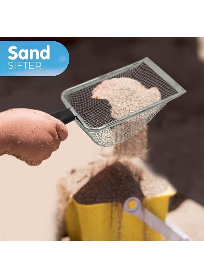 Goolsky 1pc Durable Metal Beach Net Shovel with Black Handle & Orange Accents - Fun Shell Collector, Easy Beach Exploration, Versatile Filter Net Design, 5mm Mesh, Beach Exploration Tool, Functional Beach Gear, Durable Metal Handle, Beach Entertainment Accessory - Image 5