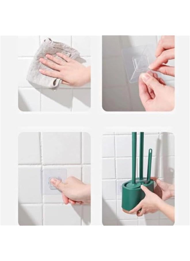 HOOKOR Modern All-in-one Toilet Brush Wall-Mounted Floor-Standing Dual-Purpose Toilet Brush and Holder Deep Cleaning Toilet Bowl Brush Easy to Clean, Light Green  - Image 5