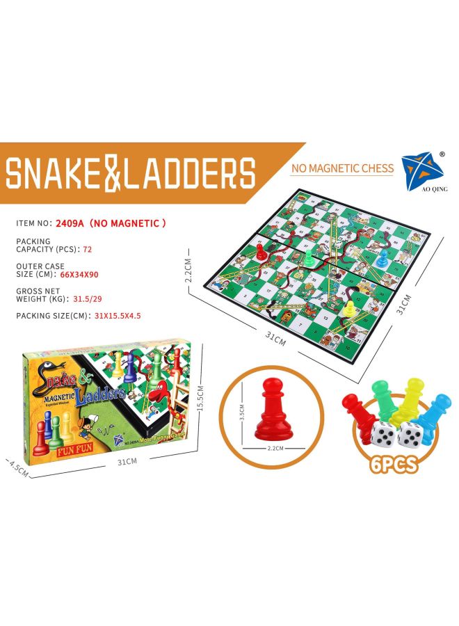 Cross-border Hot Sale Magnetic Chess Flying Chess Snake Chess Leisure Entertainment Portable Foldable Board Desktop Game