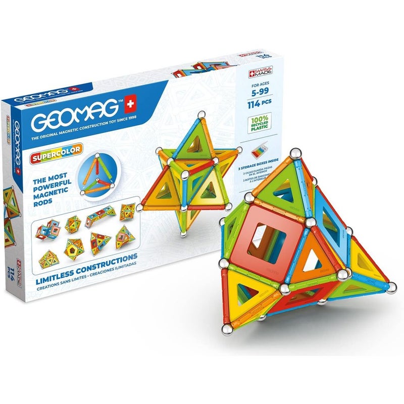 جيوماغ ألقضبان و الالواح المغناطيسية الملونة 114 قطعة - 382 - Image 4