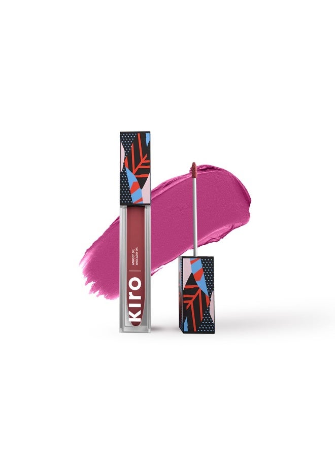 KIRO Airy Matte Liquid Lipstick - Pink Granite, 5ml | Super-Pigmented, Long-Lasting, hydrating | Waterproof, Smudge-Proof, Lightweight | Infused with Avocado & Apricot Oil - Image 1