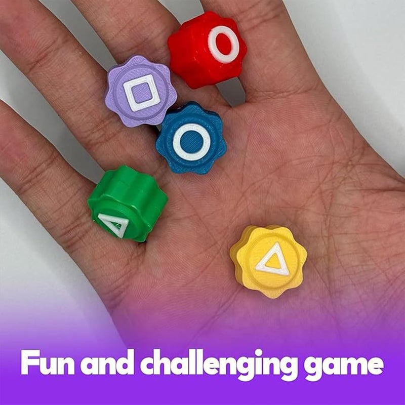 BELOXY Toys Gonggi Game Set, Stones Plastic Playing Pieces with Storage Case, Squad Traditional Korean Game 1 Set (5 Pieces with Box) (Multi) - Image 5