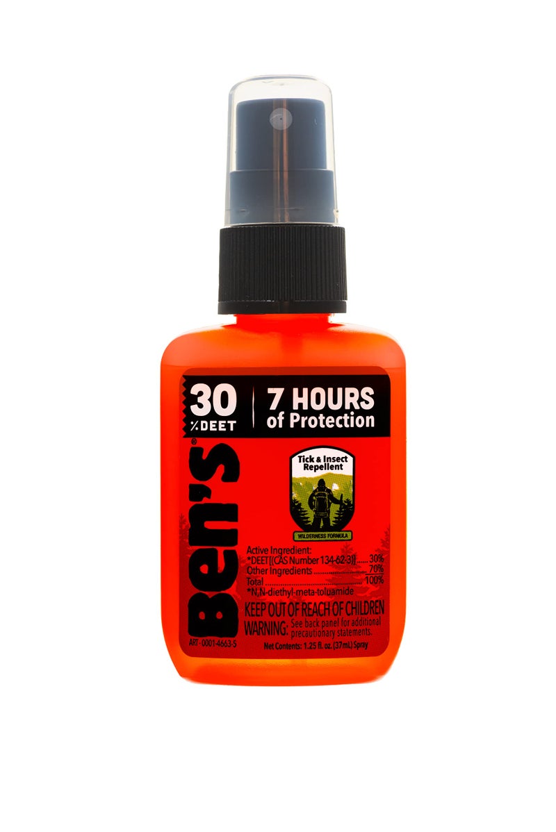 Bens Tick Insect Repellent Travel Size Bug Spray with 30 DEET for Mosquitoes Ticks More Up to 7 Hours of Protection FragranceFree 125 Fl Oz 4 Pack