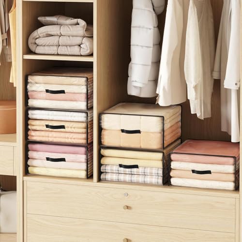 JD FRESH 4 Piece 36L PVC Transparent Storage Bag with Zipper/Foldable Clothes Organiser for Wardrobe/Garments Organizer/Space Saving Storage Box for Sarees/Lehenga/Towel/Toy - 15.5 x 7.5 x 17.5 Inch - Image 2