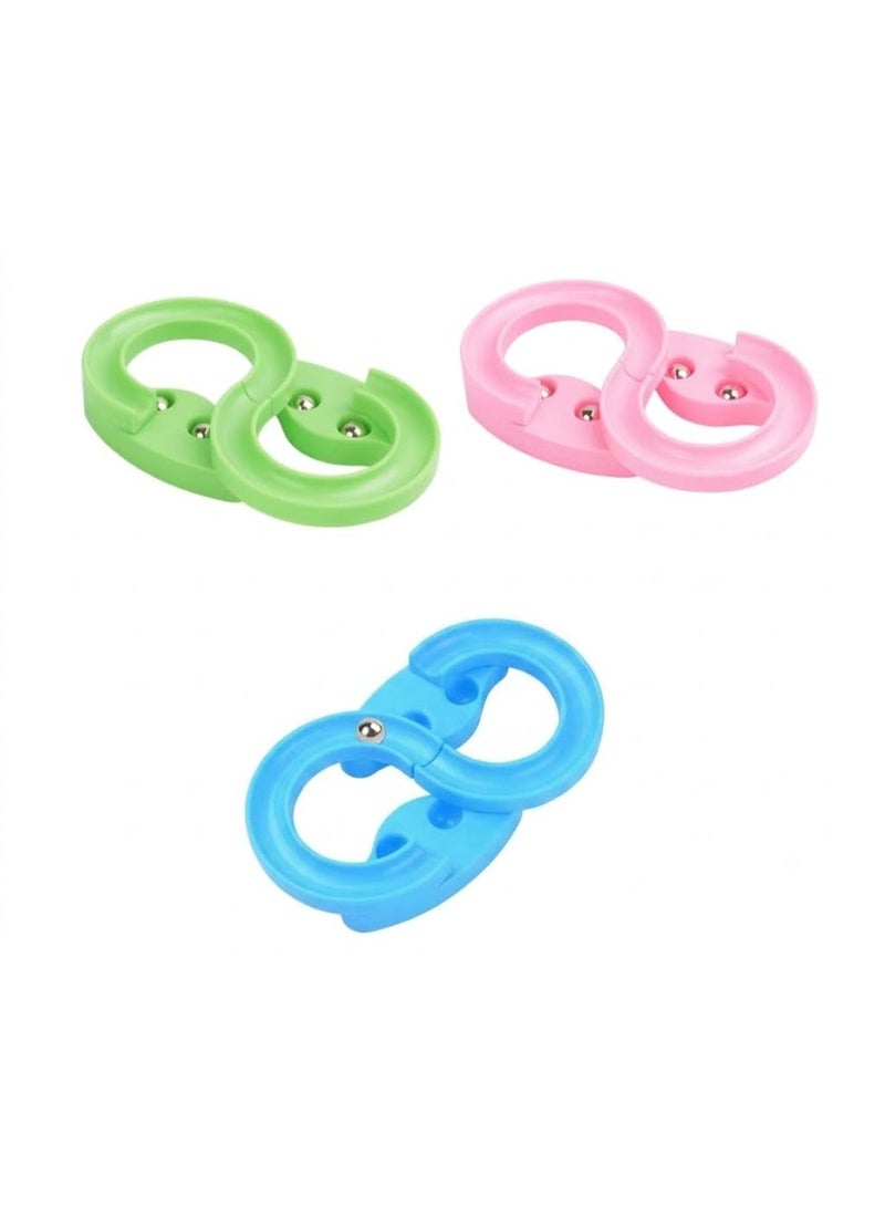 vGRASSP Metal Ball Infinity Ring Balance Toy, Hand Dexterity Moving Ball Puzzle, Sensory Fidget Skill Game for Kids and Adults, Hand Eye Coordination Training Toy, Brain Teaser Focus and Stress Relief Travel Toy, 10 × 8 × 2 cm - Image 1