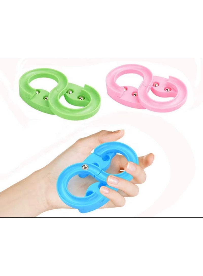 vGRASSP Metal Ball Infinity Ring Balance Toy, Hand Dexterity Moving Ball Puzzle, Sensory Fidget Skill Game for Kids and Adults, Hand Eye Coordination Training Toy, Brain Teaser Focus and Stress Relief Travel Toy, 10 × 8 × 2 cm - Image 3