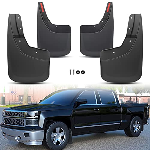 KEWISAUTO Heavy Duty Mud Flaps for 2014-2019 Chevy Silverado, Premium Front Rear Mud Splash Guards Kit for Chevrolet Silverado 1500 1500LD 2500 3500 2014-2019(4PCS, Without Fender Flares) - Image 1