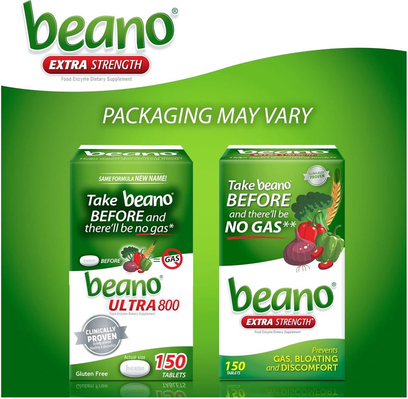 Beano Food Enzyme Dietary Supplement  Help Digest GasCausing Foods  150 Tablets  GasX Extra Strength Chewable Gas Relief Tablets with Simethicone 125 mg for Bloating Relief Cherry  72 Count - Image 3