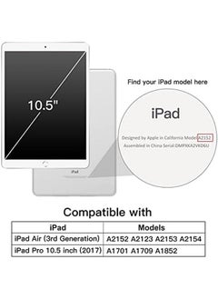 Jetech Case For iPad Air 3 (10.5 Inch 2019 3Rd Generation) And iPad Pro 10.5 With Pencil Holder Slim Tablet Cover With Soft Tpu Back Auto Wake Sleep (Misty Blue)  - Image 2