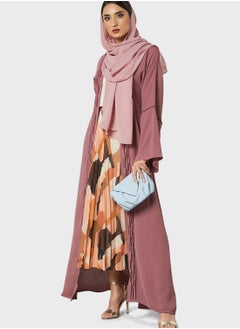 Pleat Embellished Abaya