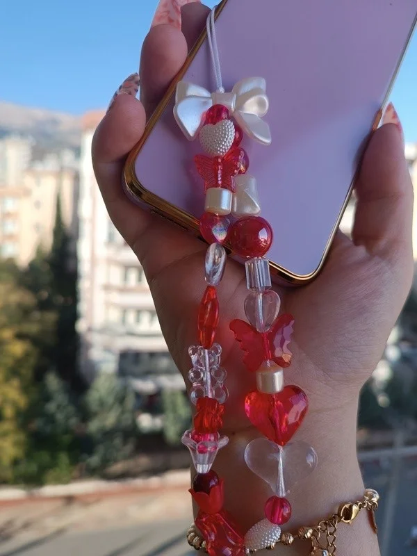 Efna Store Beaded Phone Charm, Phone Bracelet Accessory and Gift Boxed, Gift Accessory