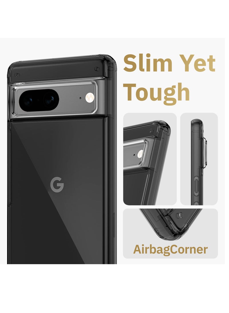 KASTWAVE Crystal Clear for Pixel 7 Case, Ultra Slim Black Crystal Clear Case [Shockproof with AirbagCorner Technology & mmWave 5G Window] for Google Pixel 7 Phone Case - Image 4