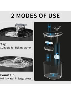 Yoawllty Cat Water Fountain, Quiet Pet Water Fountain with Water Filte for Pets Healthy Hydration Fresh Water, Automatic Pet Water Dispenser Drinking Bowl for Multiple Pets (Black)  - Image 5