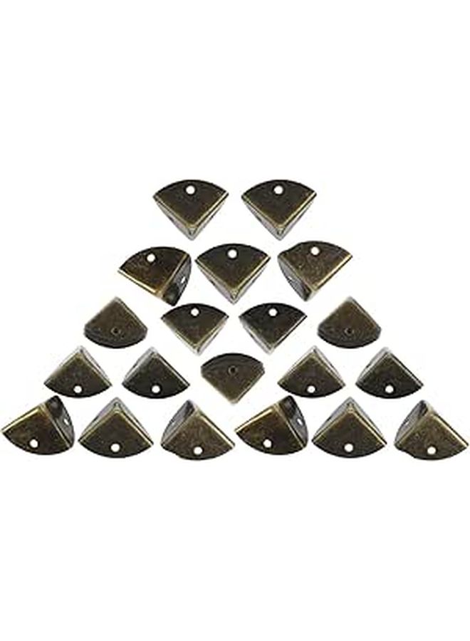 Vintage Copper Plated Wooden Box Corner Guards 20 Pack Furniture Protectors - Image 1