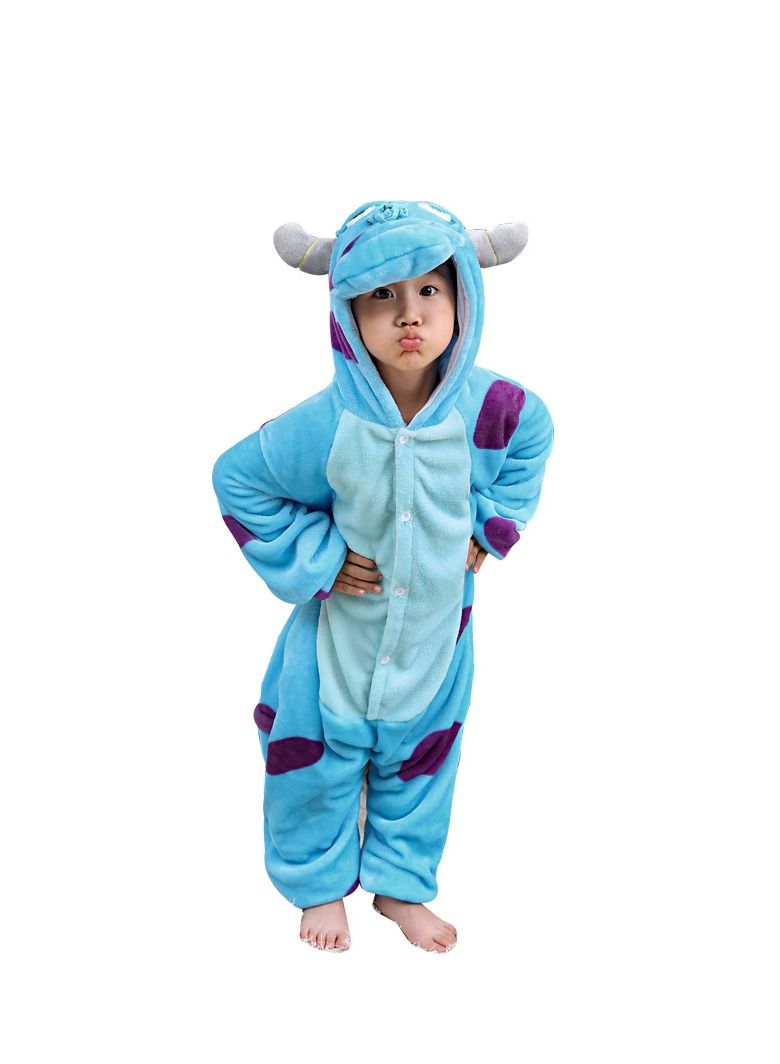 Bluejw Monsters University James P. Sullivan Onesies Jumpsuit Pajamas Hooded - Image 1