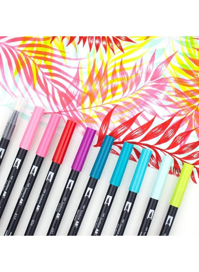TOMBOW ABT Dual Brush Pen AB-TN15, brush tip and fine tip, Black, Water-Based Ink, 1 pen for lettering - Image 3