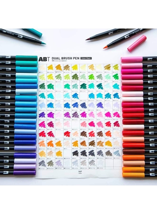 TOMBOW ABT Dual Brush Pen AB-TN15, brush tip and fine tip, Black, Water-Based Ink, 1 pen for lettering - Image 4