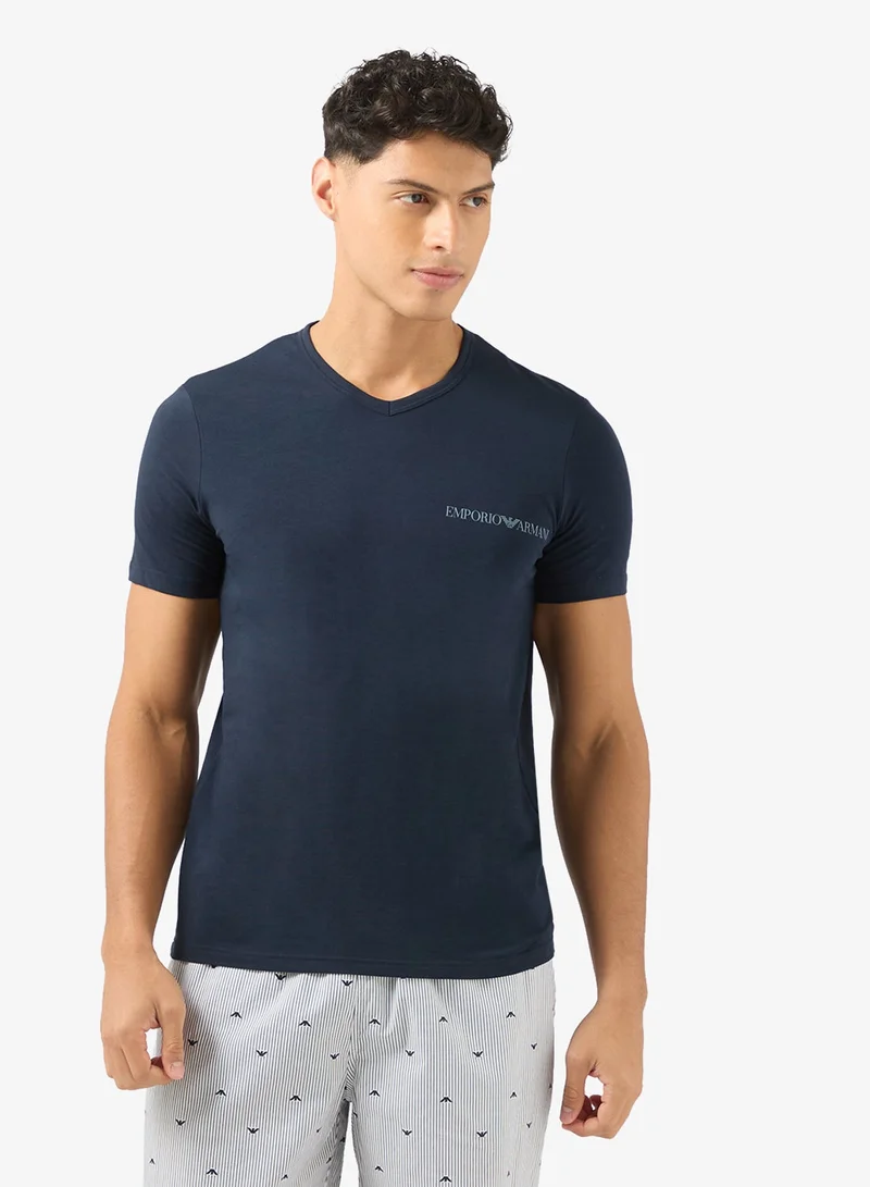 EMPORIO ARMANI  2 Pack Of V-Neck T-Shirt for Men | Best Price UAE
