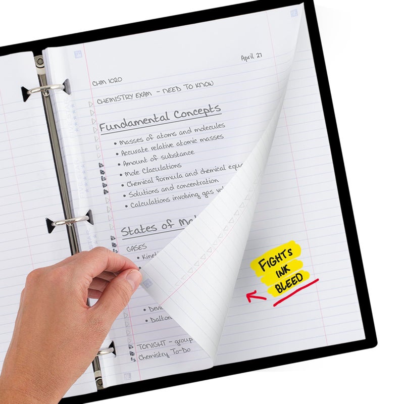 Five Star Loose Leaf Paper + Study App, College Ruled Filler Notebook Paper, Reinforced, Fights Ink Bleed, 8-1/2" x 11", 80 Sheets (170102) - Image 5