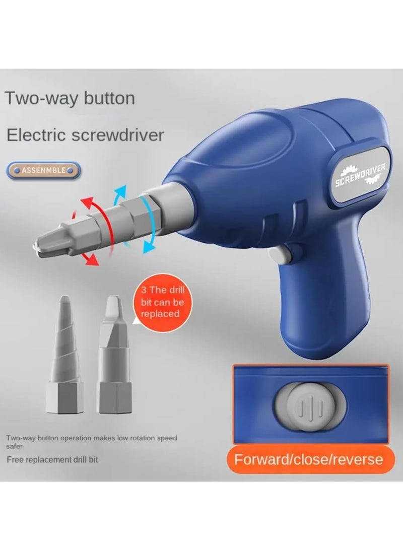 Screw Twist Toys, Building Blocks Toys, Diy Learning Building Toy Set, Electric Drill Children Diy Simulation Repair Disassembly Tool Box, Learning Toy Building Engineering Building Block Set With Toy Drill And Screwdriver Tool Set  - Image 4