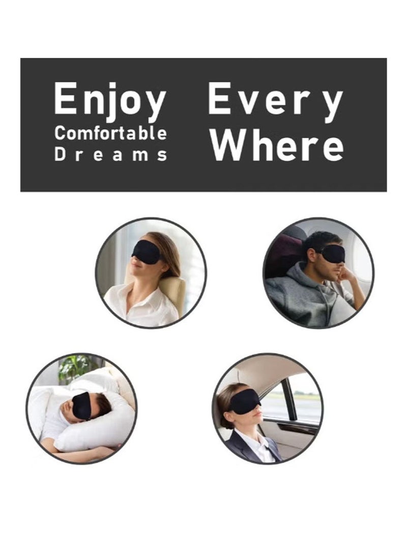 Eye Mask, 3D Darkening Shading, Strong Light Blocking, Eye Protection, Soft Sponge Fabric, For Travel & Daily Sleep - Image 5
