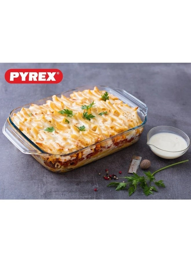 بيريكس Pyrex Irresistible 1.4L Rectangular Glass Roaster , Borosilicate Baking Dish, Oven, Microwave, Freezer & Dishwasher Safe, Durable Kitchen Essential clear 27 x 17 x 6cm - Image 4