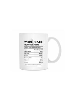 MP Work Bestie Nutrition facts Printed Mug  - Image 2