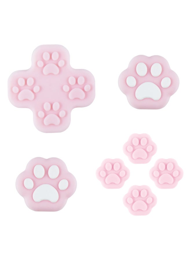 AMOGMO Suitable Switch Handle Silicone Non-slip Game Rocker Protection Special-shaped Cat Claw Ns Cross Key Sticker-Product Color:Combination 1 Does Not Support Returns Or Exchanges  - Image 1