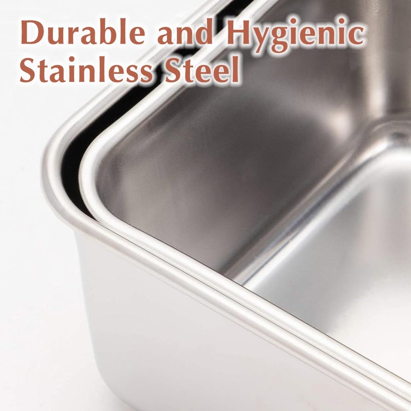 TIKUSAN Stainless Steel Seasoning Container Yakumi Pan Spice Storage Box Tray with Lid Medium Size Made in Japan (3 Containers) - Image 3