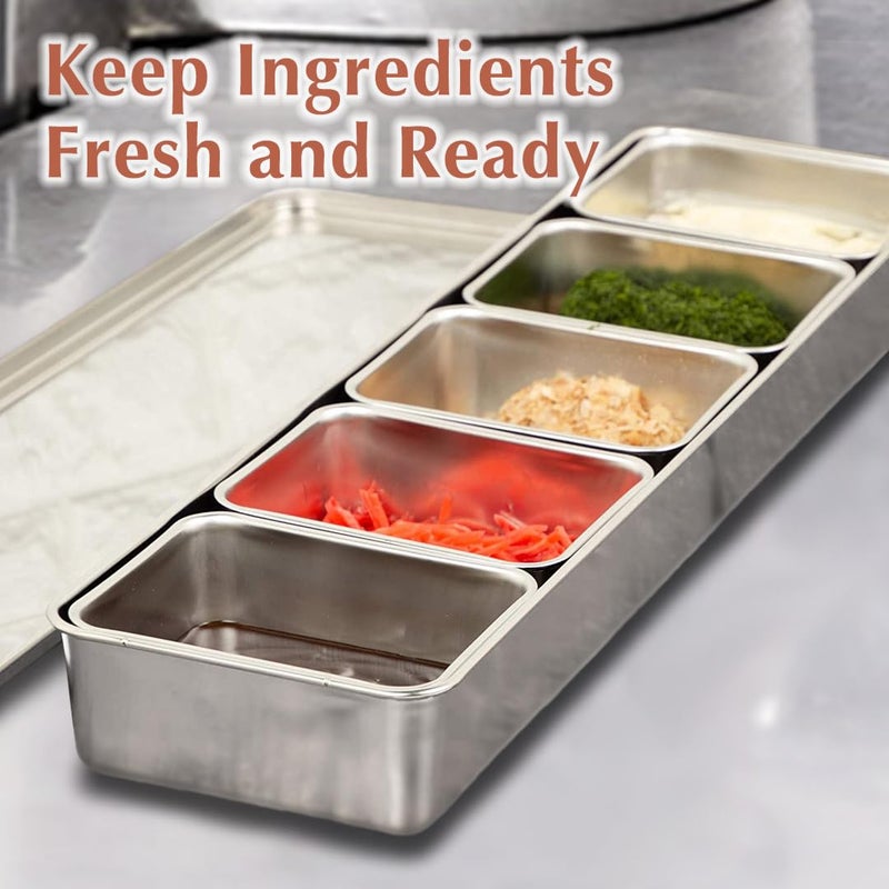 TIKUSAN Stainless Steel Seasoning Container Yakumi Pan Spice Storage Box Tray with Lid Medium Size Made in Japan (3 Containers) - Image 2