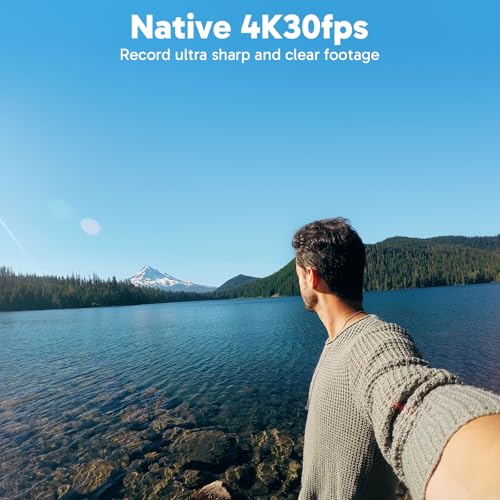 AKASO V50X Native 4K30fps WiFi Action Camera with EIS Touch Screen 4X Zoom 131 feet Waterproof Camera Support External Mic Remote Control with Helmet Accessories Without 64GB MicroSD Card - Image 3