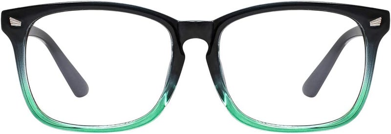 MAXJULI Blue Light Blocking Glasses,Computer Reading/Gaming/TV/Phones Glasses for Women Men(Blue Gradient Green) - Image 1