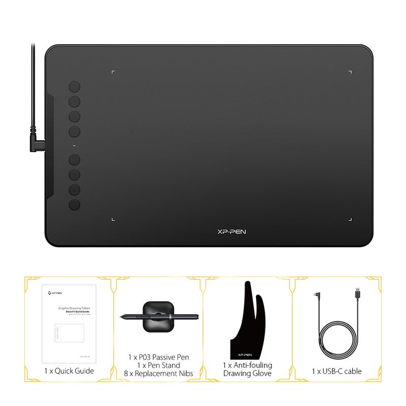 XP-PEN جهاز تابلت الرسم الرقمي ديكو 01 - Image 3