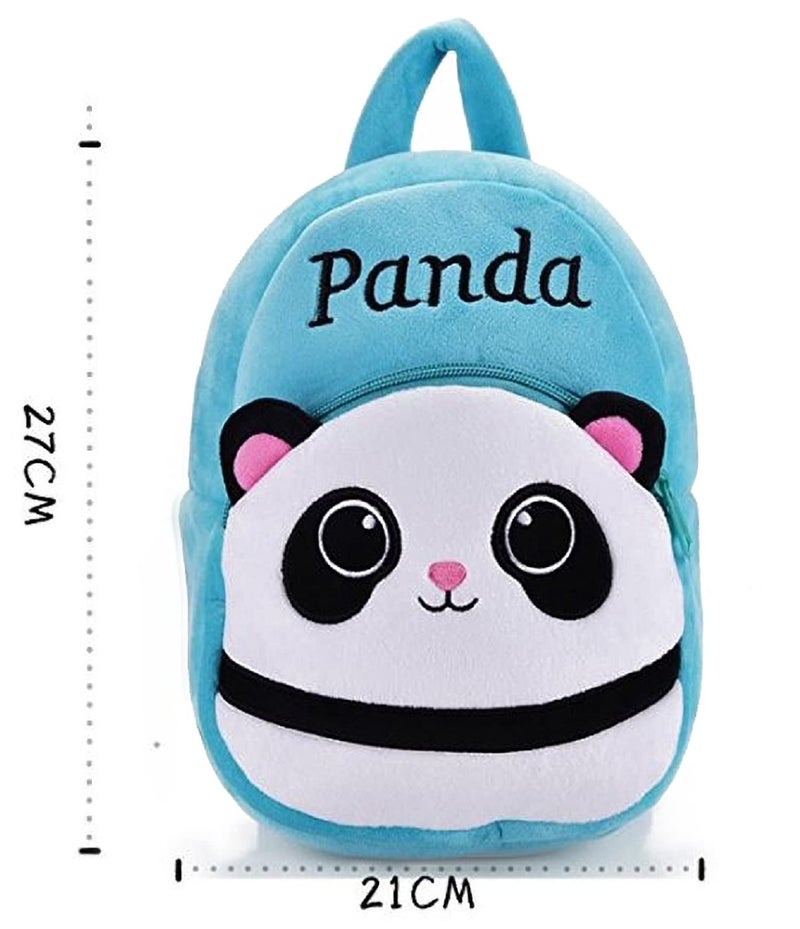 Frantic 2-Pocket Velvet Material Sky Blue Panda Standard 2 Compartment Backpack School Bag Boys Girls For 2 To 5 Years Boys/Girls Nursery, Preschool, Picnic(Best Skyblue Panda) Standard,10 Litres - Image 2