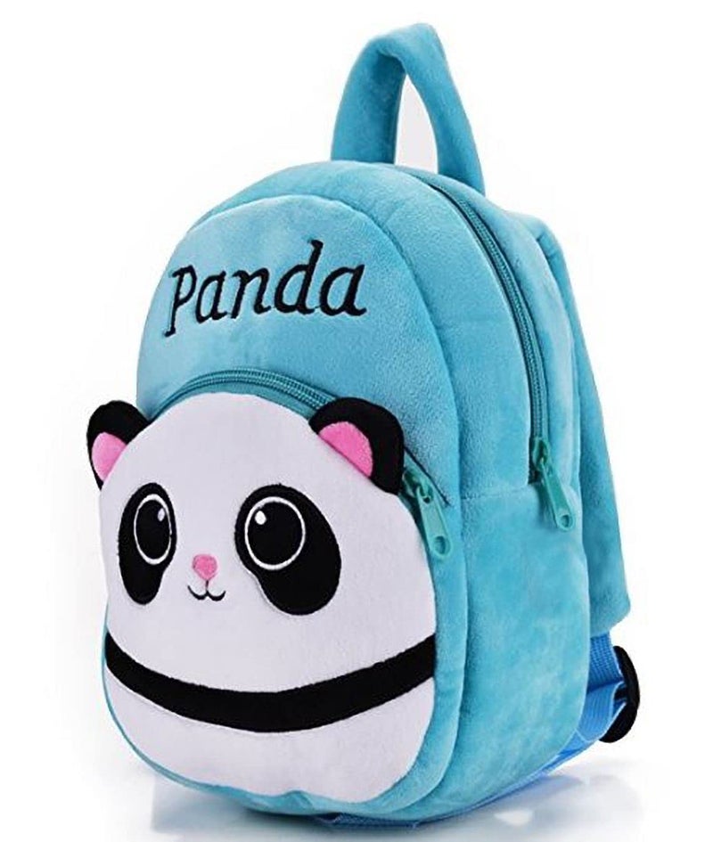 Frantic 2-Pocket Velvet Material Sky Blue Panda Standard 2 Compartment Backpack School Bag Boys Girls For 2 To 5 Years Boys/Girls Nursery, Preschool, Picnic(Best Skyblue Panda) Standard,10 Litres - Image 3