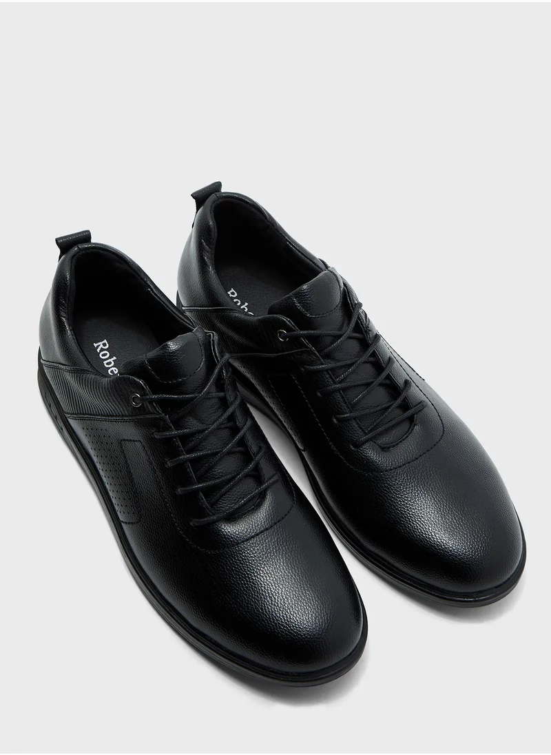 Robert Wood Faux Leather Casual Lace Up