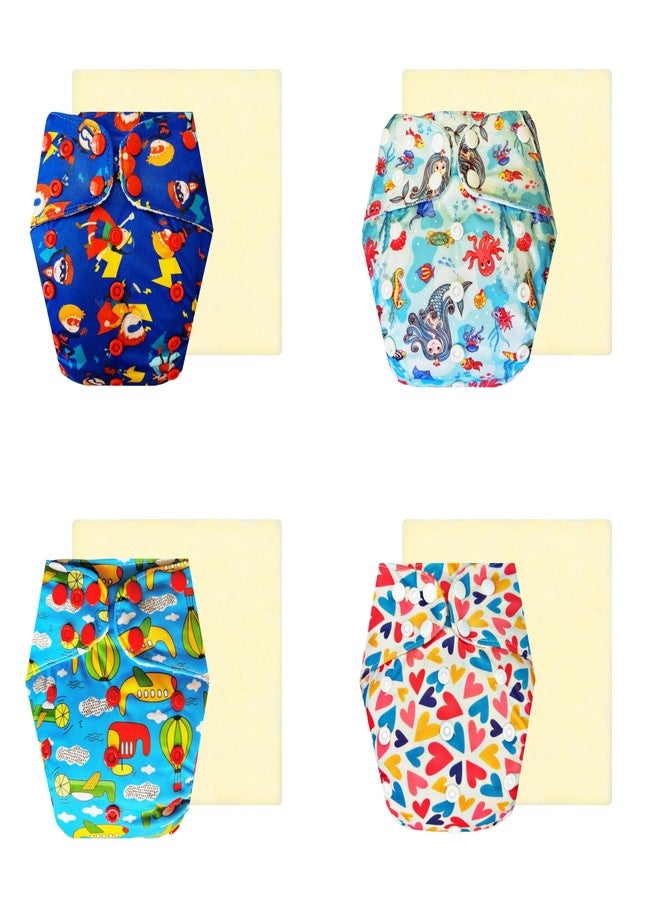 حفاضات دمبلدو إيليت القماشية مع ماصة سحرية (عبوة من 4) | ناعمة ولطيفة | مانعة للتسرب | سهلة التنظيف | مصممة من قبل الأمهات | من 3 أشهر إلى 3 سنوات | للجنسين - Image 1