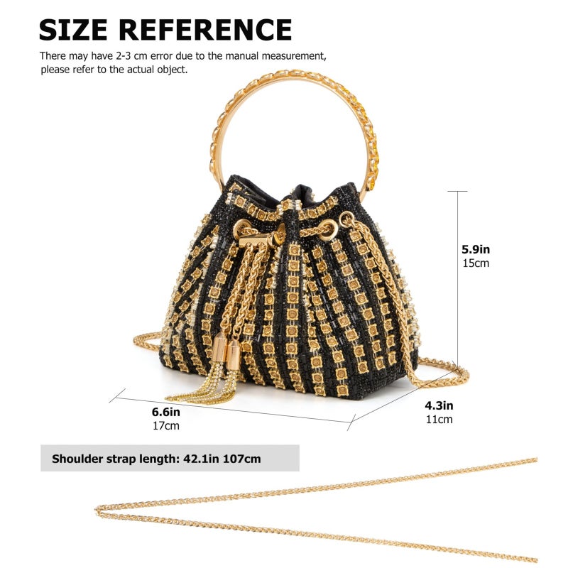 Bright diamond night bag for women, glitter handbag for party, graduation, cocktail, wedding/Multicolored - Image 4