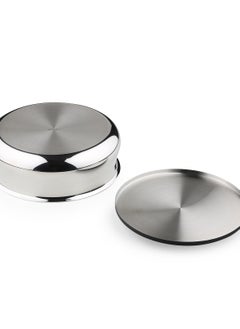 ARTTDINOX Designer Stainless Steel Bowl with Lid | Multi-Purpose Double Wall | Mixing Serving Bowl | Gloss Mirror | Dishwasher Safe | Serveware & Tableware | Doubly Series | Small | by Jindal