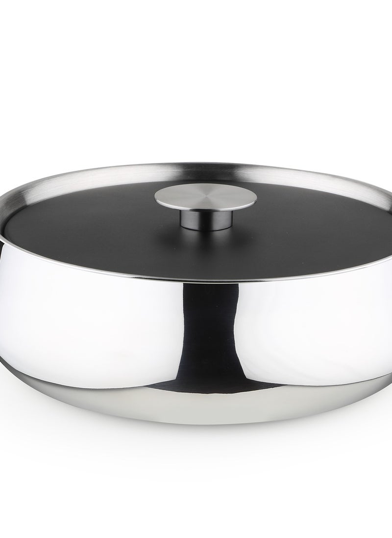 Arttd Inox - ARTTDINOX Designer Stainless Steel Bowl with Lid | Multi-Purpose Double Wall | Mixing Serving Bowl | Gloss Mirror | Dishwasher Safe | Serveware & Tableware | Doubly Series | Small | by Jindal - Image 1