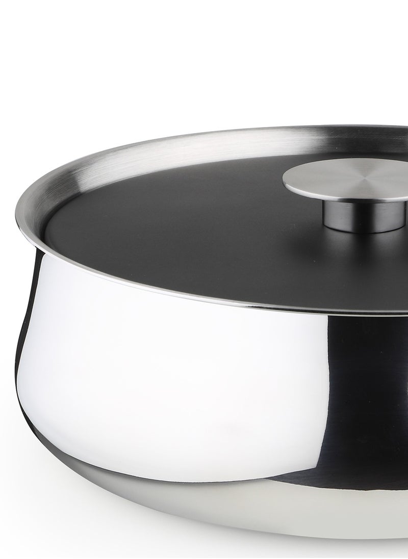 Arttd Inox - ARTTDINOX Designer Stainless Steel Bowl with Lid | Multi-Purpose Double Wall | Mixing Serving Bowl | Gloss Mirror | Dishwasher Safe | Serveware & Tableware | Doubly Series | Small | by Jindal - Image 1