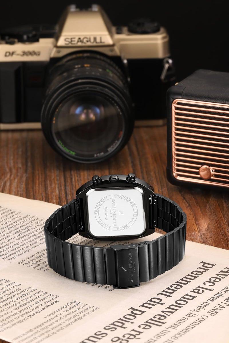 Daniel Hechter Paris Bercy Collection Modern Chronograph Watch for Men with Square Dial and Stainless Steel Strap - Image 5