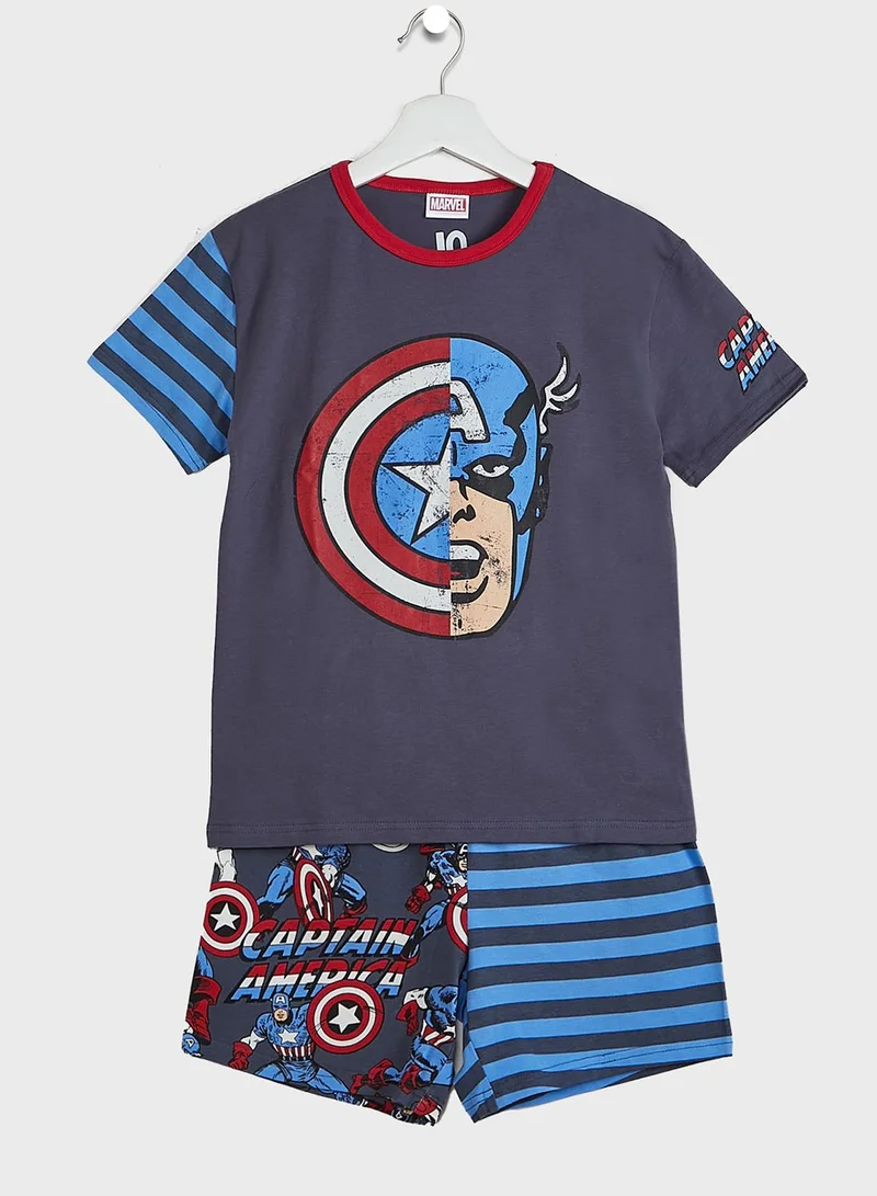 Cotton On Kids Captain America Pyajama Set